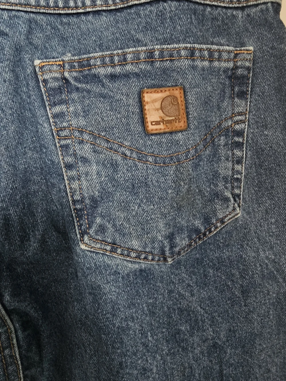 Carhartt B17 DST Distressed Jeans 38x32 Thrashed Faded Blue Skater Grunge 2010